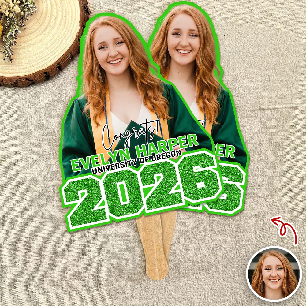 Custom Photo Class Of 2026 Graduation Face Fan For Party Favors HO82 902220 - Image 2