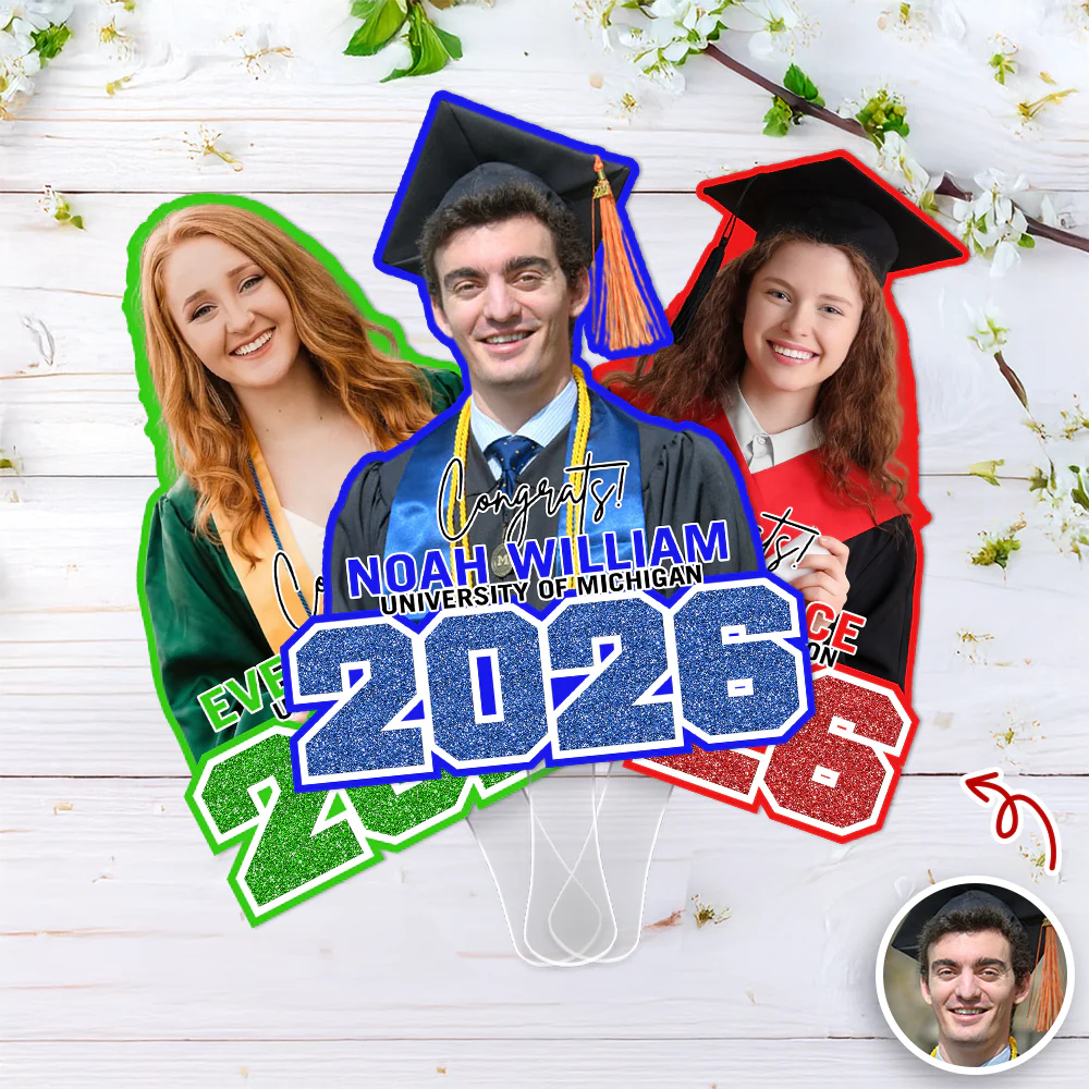 Custom Photo Class Of 2026 Graduation Face Fan For Party Favors HO82 902220 - Image 4