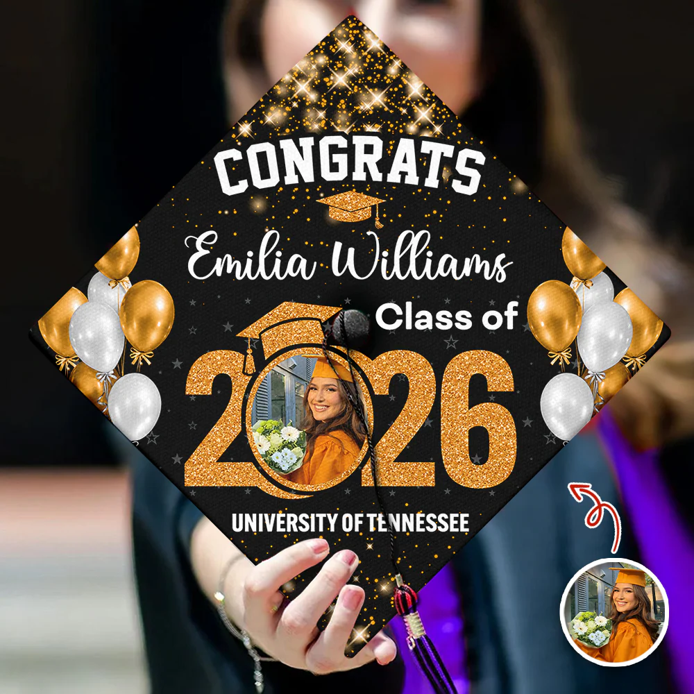 Custom Photo Class Of 2026 Personalized Graduation Cap Topper HA75 920822 - Image 3