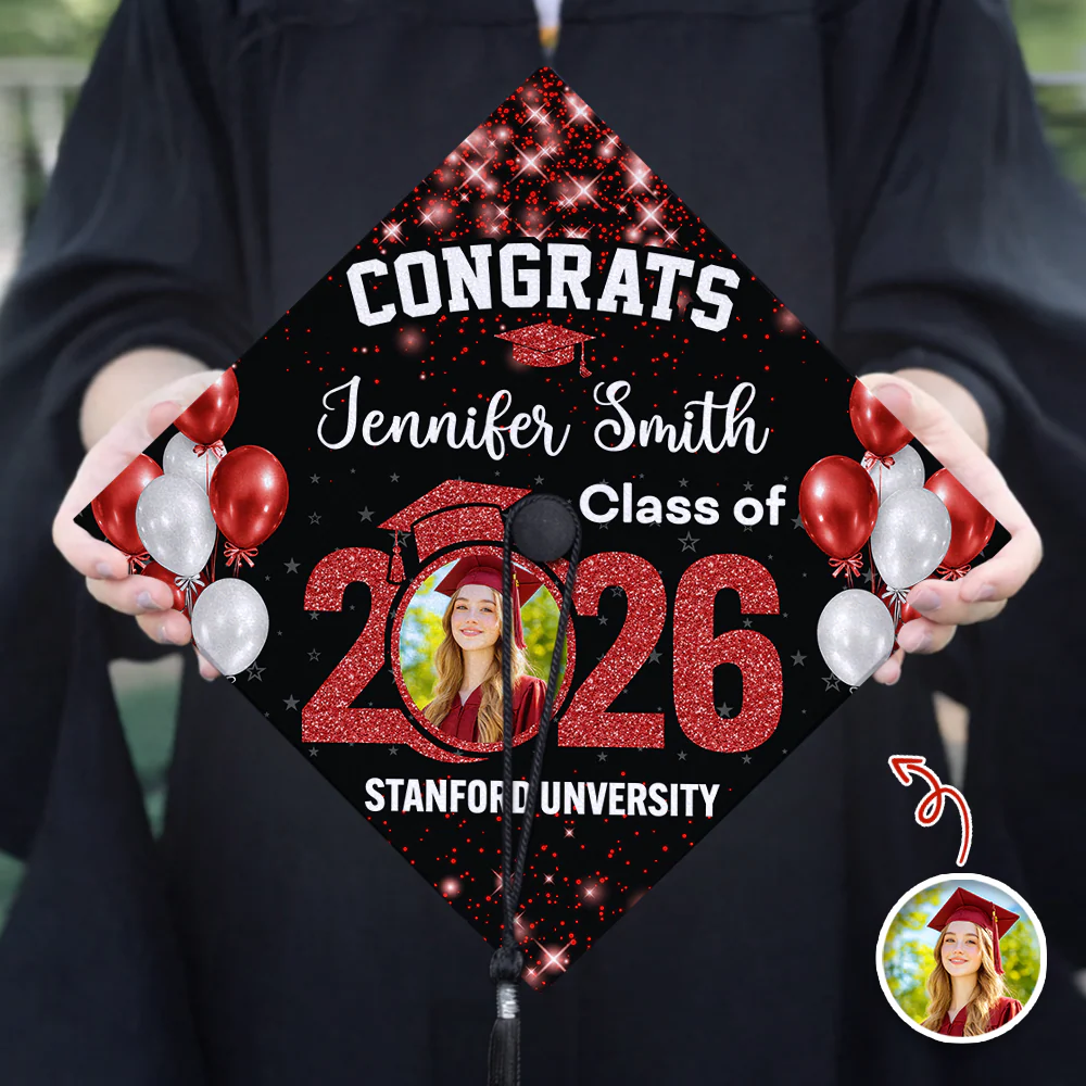 Custom Photo Class Of 2026 Personalized Graduation Cap Topper HA75 920822 - Image 4