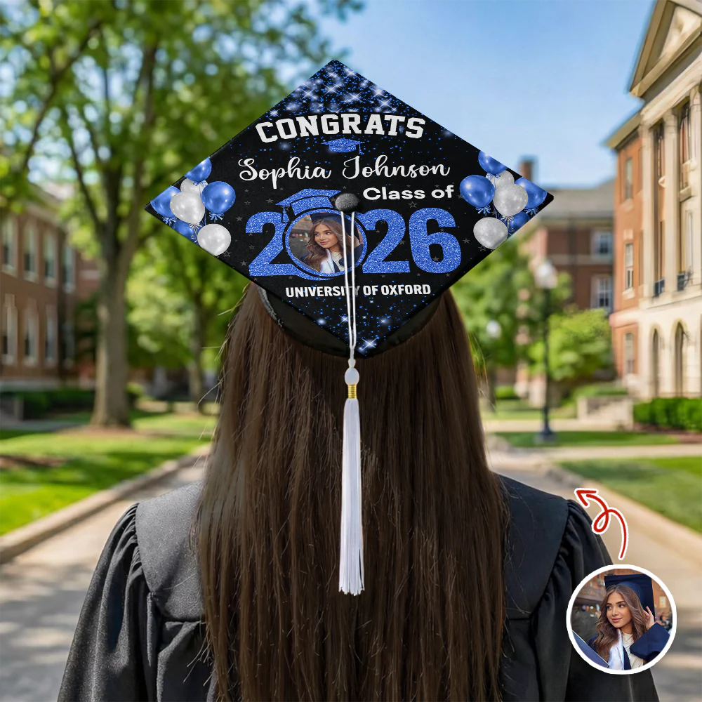 Custom Photo Class Of 2026 Personalized Graduation Cap Topper HA75 920822 - Image 5