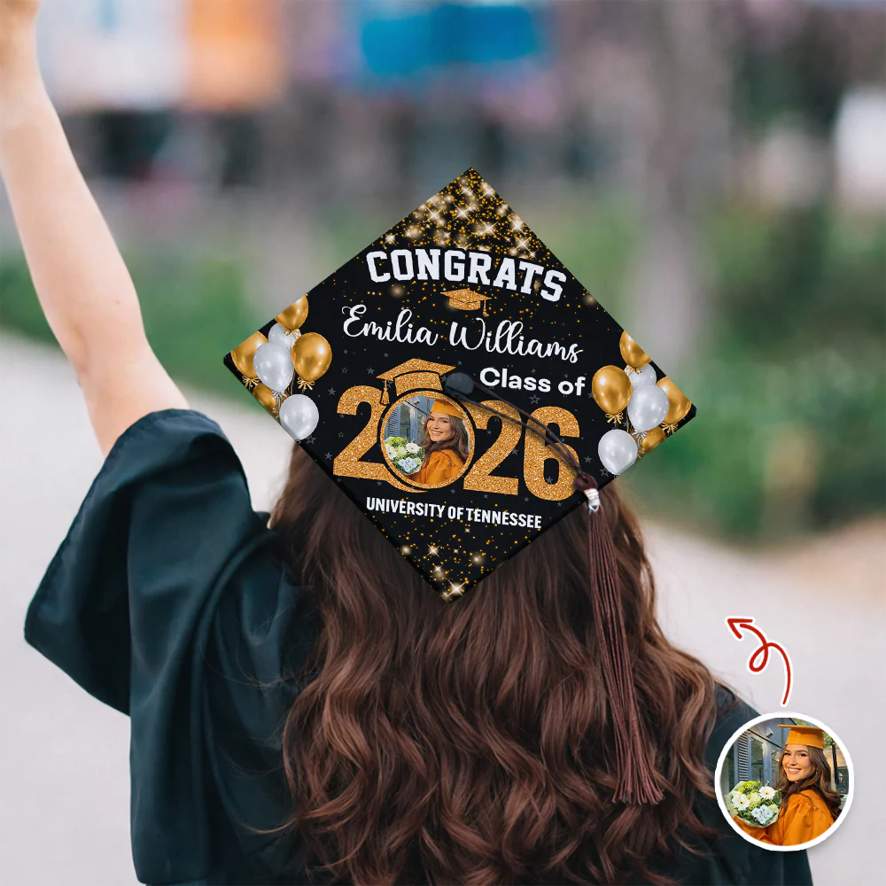Custom Photo Class Of 2026 Personalized Graduation Cap Topper HA75 920822 - Image 6
