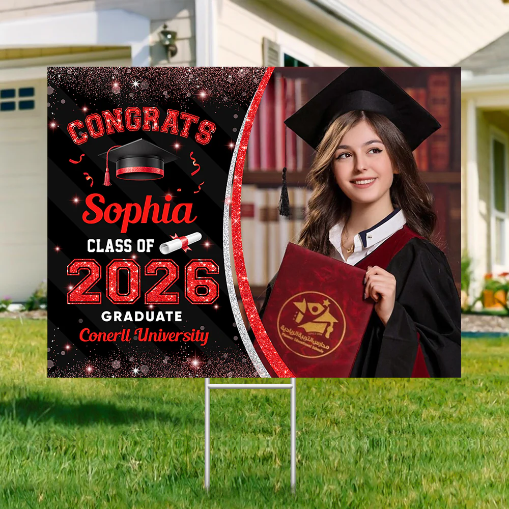 Custom Photo Class Of 2026 Personalized Graduation Yard Sign HA75 920462 - Image 23