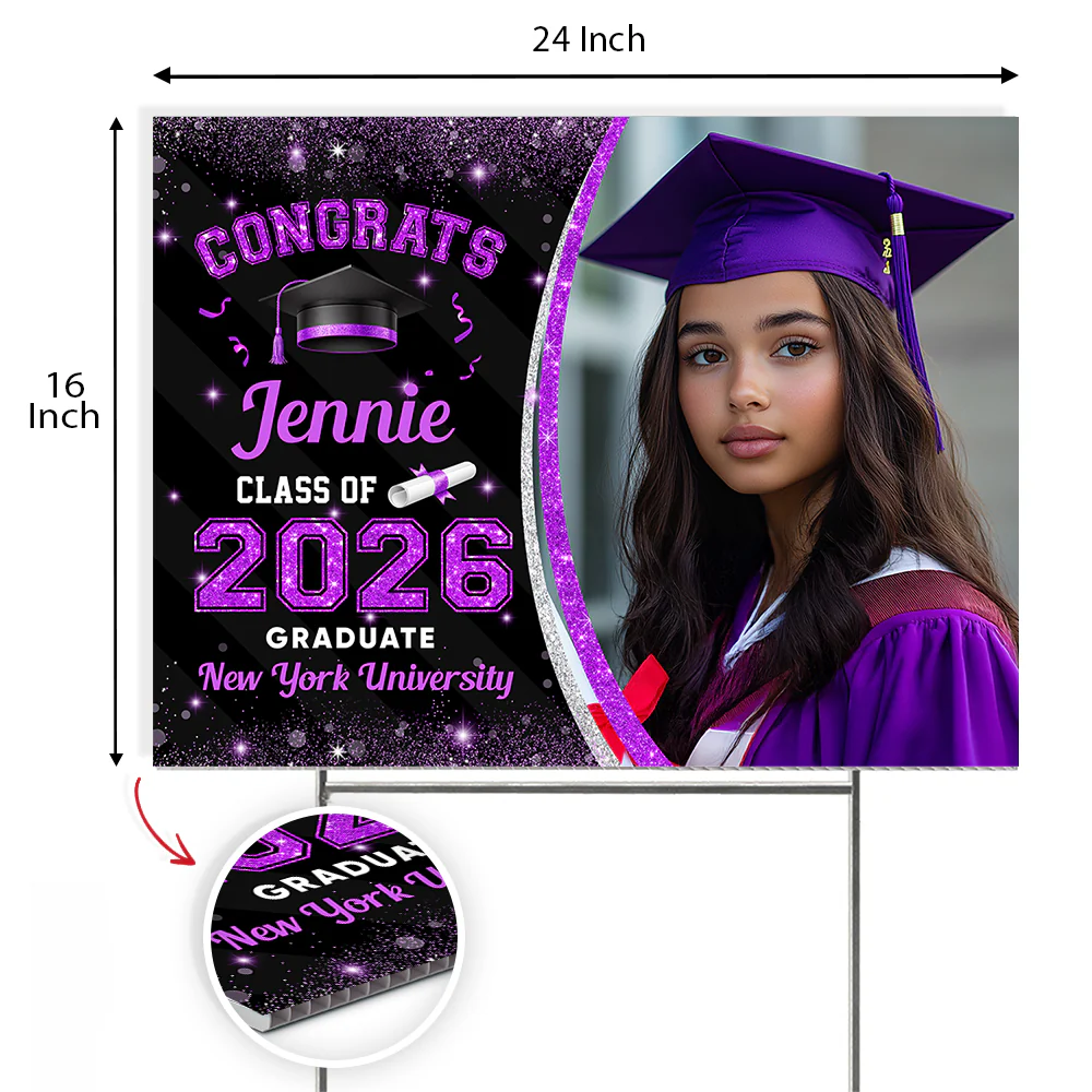 Custom Photo Class Of 2026 Personalized Graduation Yard Sign HA75 920462 - Image 34