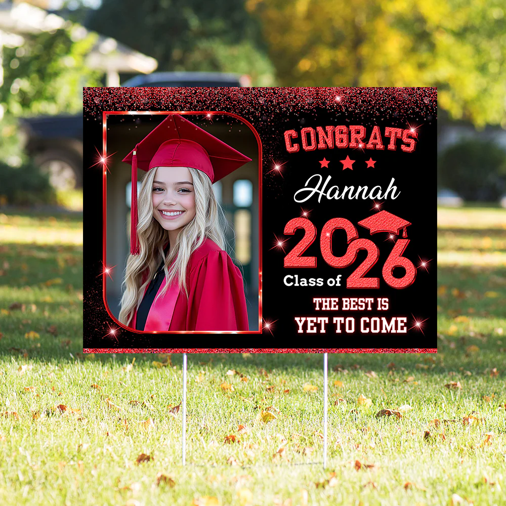 Custom photo Class of 2026 Yard Sign Graduation Party Decor CH07 910950 - Image 4