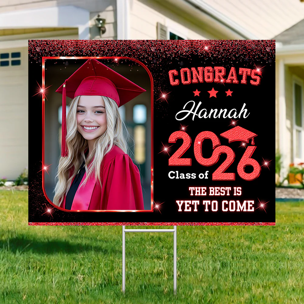 Custom photo Class of 2026 Yard Sign Graduation Party Decor CH07 910950 - Image 7