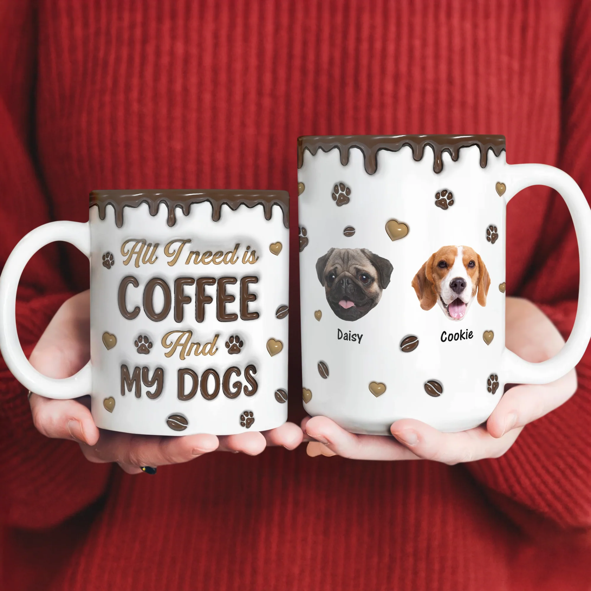 Custom Photo Coffee And Dog - Personalized 3D Inflated Effect Mug LM32 895129 - Image 10