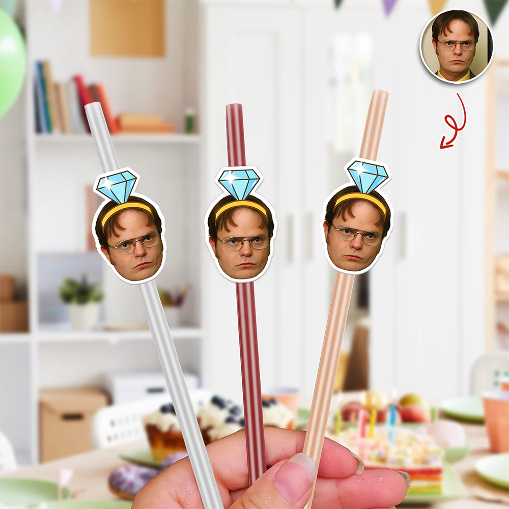 Custom Photo Colorful Straws for Birthday, Graduation, Wedding, Bachelorette Party Favors HA75 921206 - Image 2