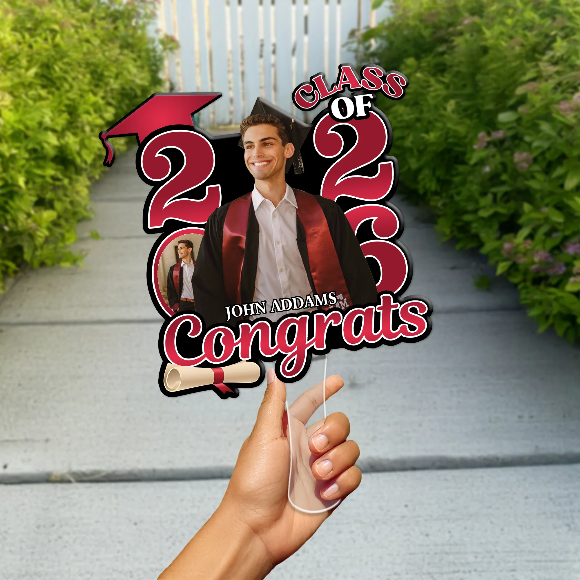 Custom Photo Congrats Class Of 2026 Face Fan HA75 920836 - Image 5