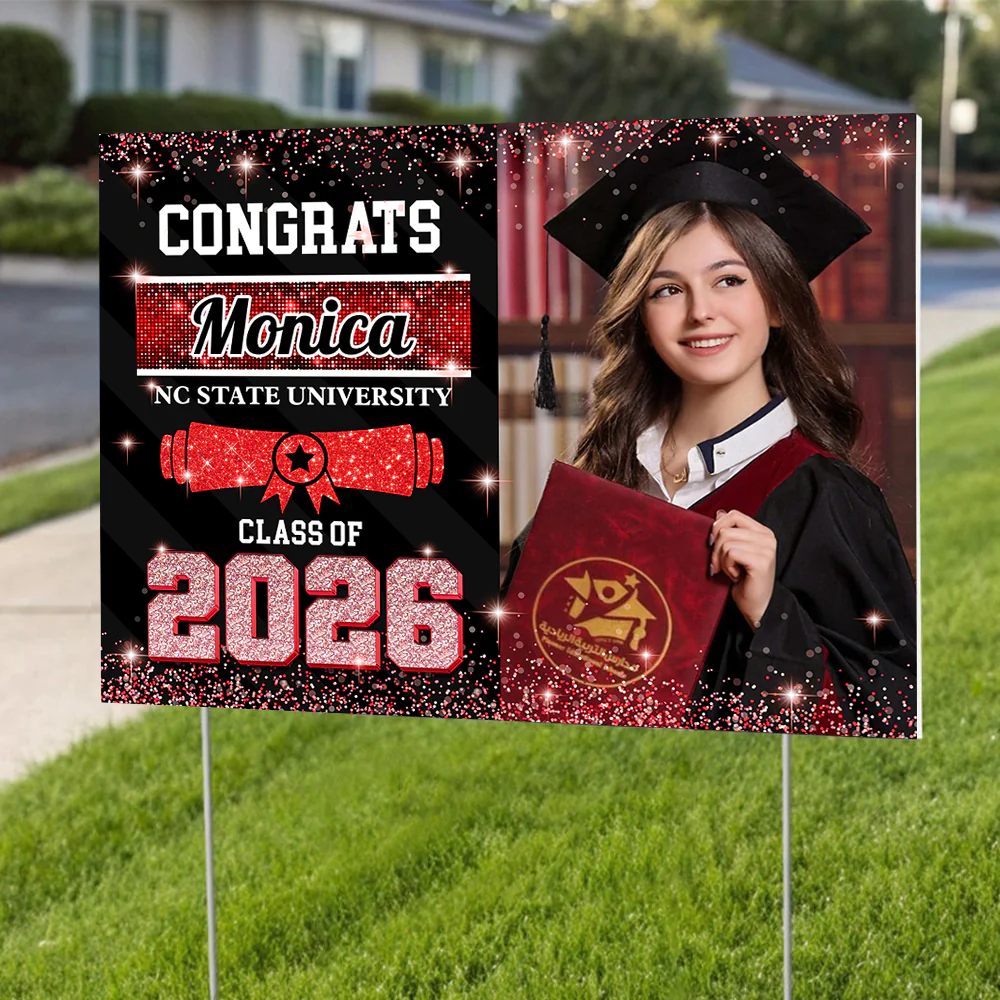 Custom Photo Congrats Class of 2026 Graduation Yard Sign CH07 910734 - Image 24
