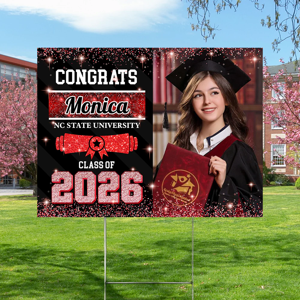 Custom Photo Congrats Class of 2026 Graduation Yard Sign CH07 910734 - Image 27