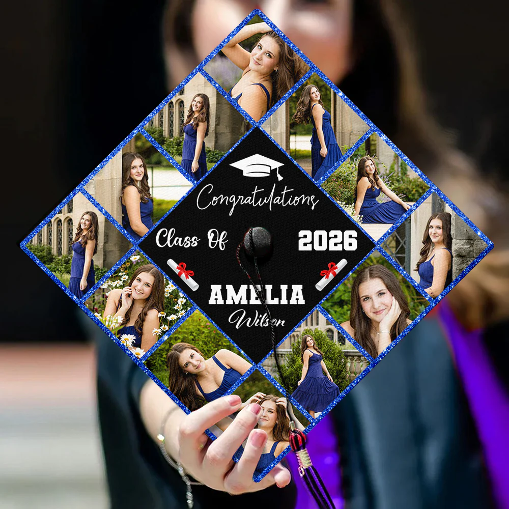 Custom Photo Congratulations Class Of 2026 Graduation Cap Topper HA75 920818 - Image 3