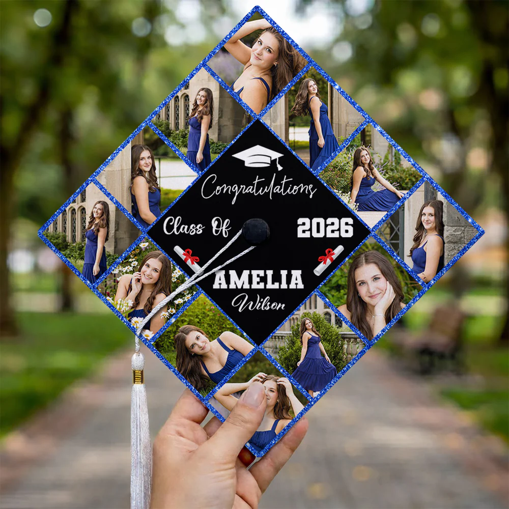 Custom Photo Congratulations Class Of 2026 Graduation Cap Topper HA75 920818 - Image 5