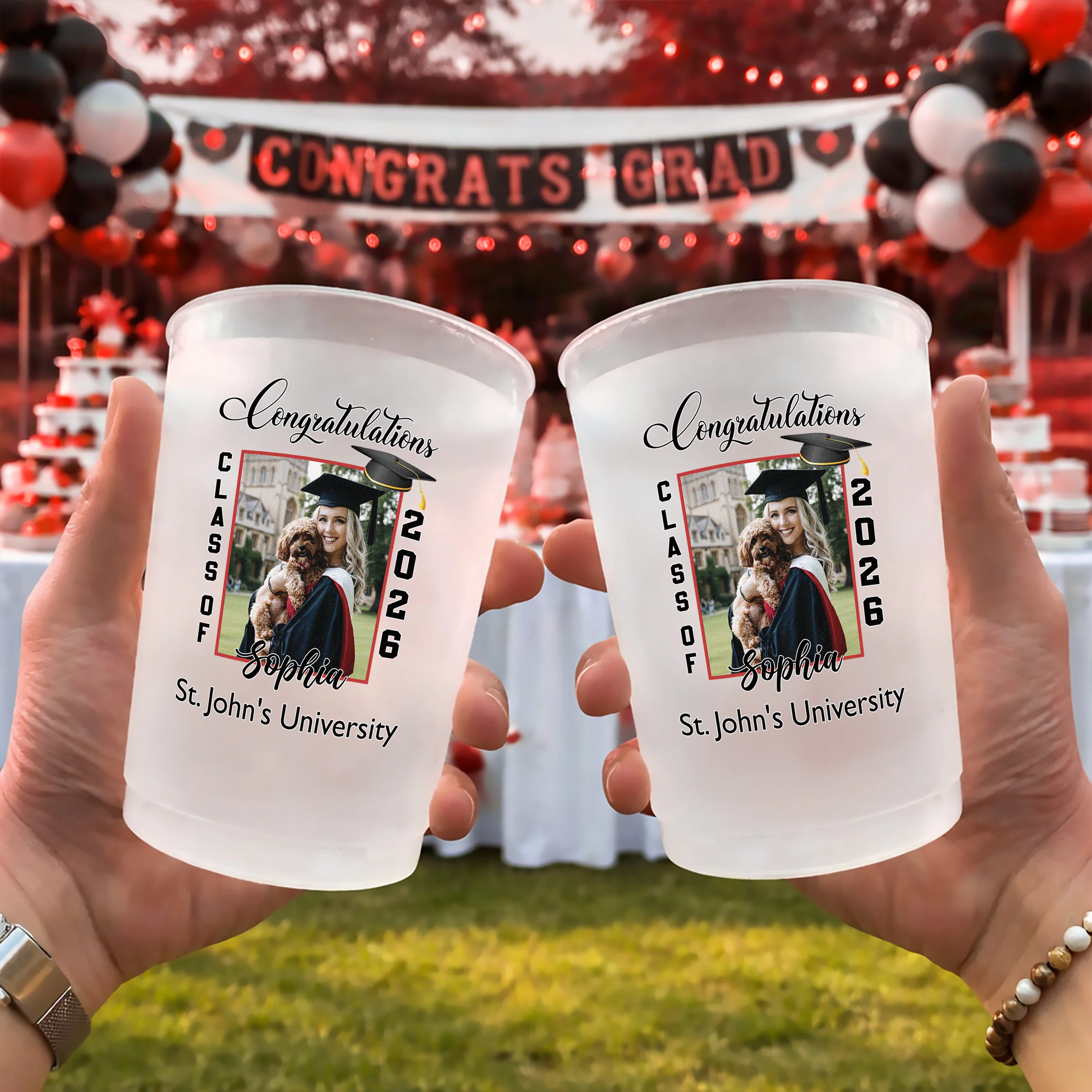 Custom Photo Congratulations Class Of 2026 Graduation Cups HA75 921136 - Image 3