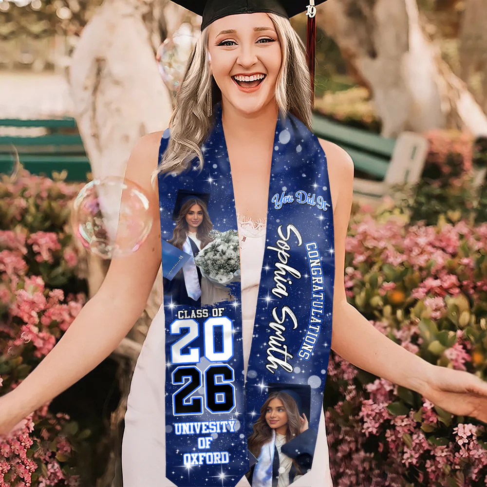 Custom Photo Congratulations Class Of 2026 Graduation Stoles Graduation Gift, Senior Gift TH10 898947 - Image 3