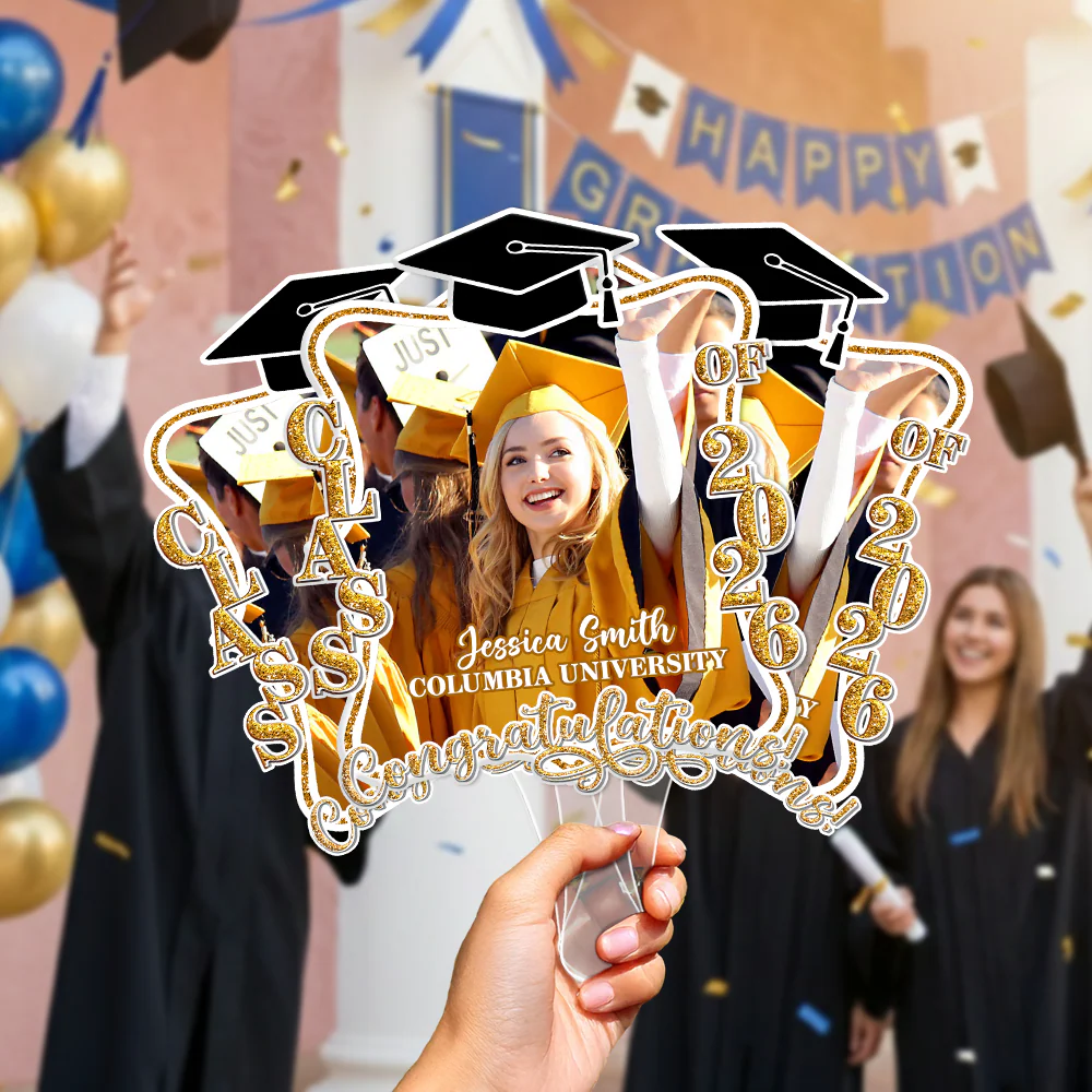 Custom Photo Congratulations Graduation 2026 Face Fan For Grad Party Decorations HO82 901734 - Image 5