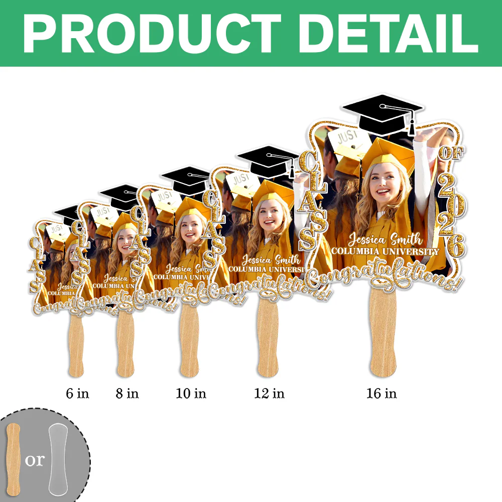 Custom Photo Congratulations Graduation 2026 Face Fan For Grad Party Decorations HO82 901734 - Image 7