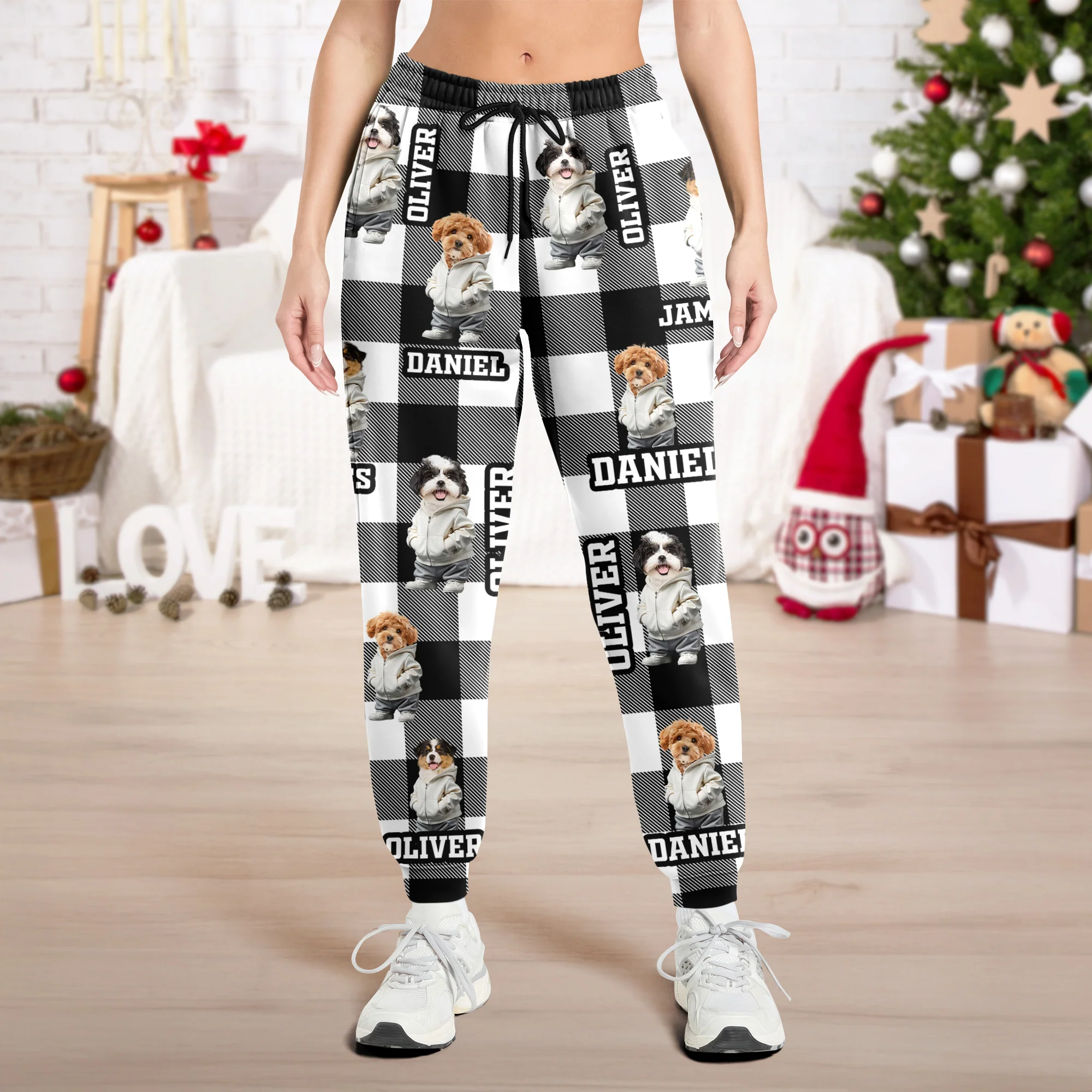 Custom Photo Cool Cat Christmas Sweatpants HA75 892924 - Image 4