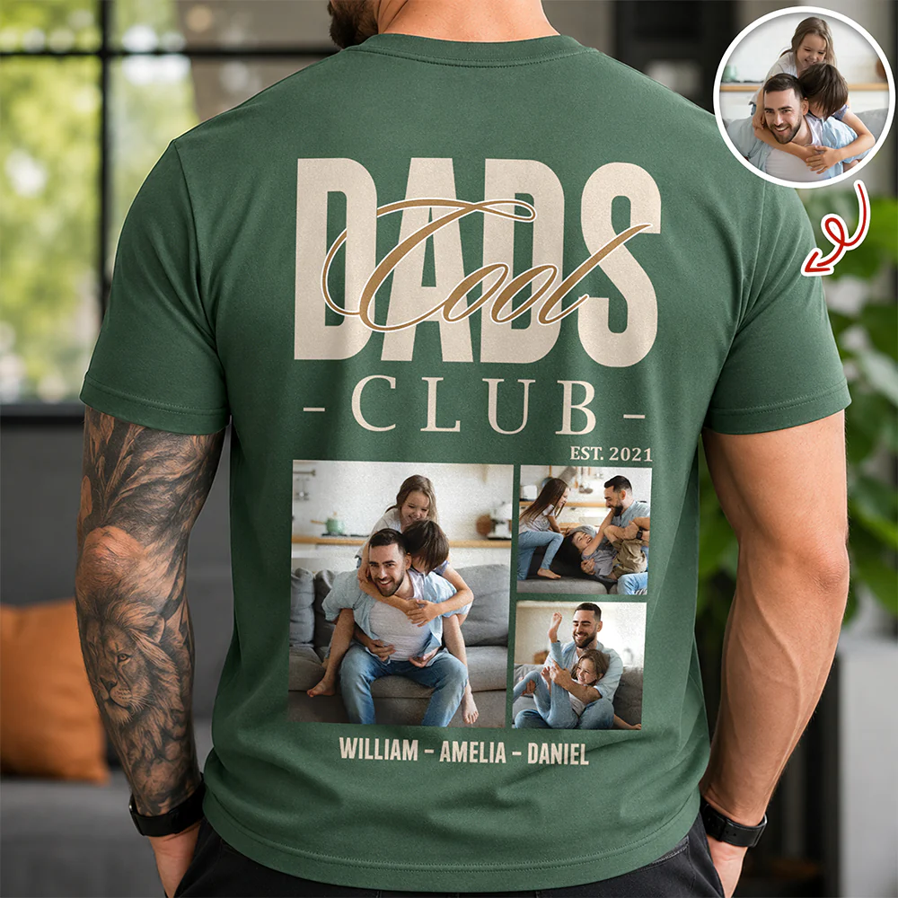 Custom Photo Cool Dads Club Back Comfort Shirt Father's Day Gift CH07 911364 - Image 5