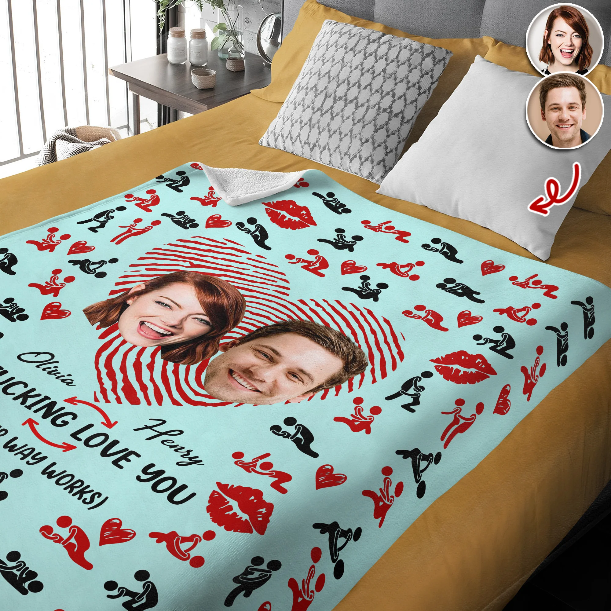Custom Photo Couple Blanket Gift For Valentine's Day HA75 920010 - Image 5