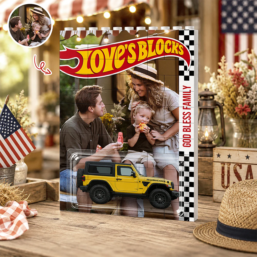 Custom Photo Dad's Blocks Personalized Building Brick Block Gift LM32 669327 - Image 3