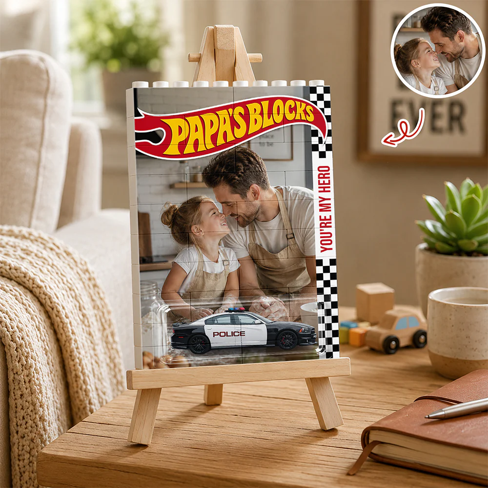 Custom Photo Dad's Blocks Personalized Building Brick Block Gift LM32 669327 - Image 5
