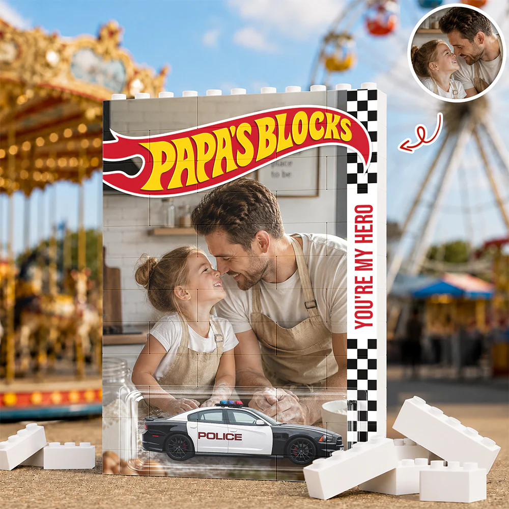 Custom Photo Dad's Blocks Personalized Building Brick Block Gift LM32 669327 - Image 6