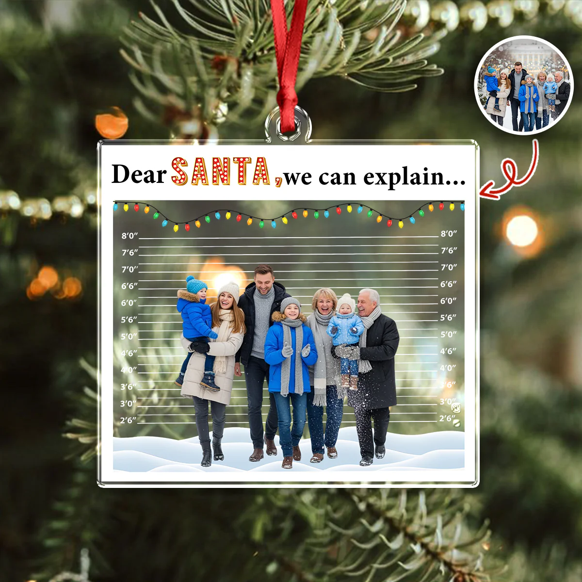 Custom Photo Dear Santa, We Can Explain - Personalized Acrylic Ornament Gift For For Family, Kids, Friends LM32 895789 - Image 7