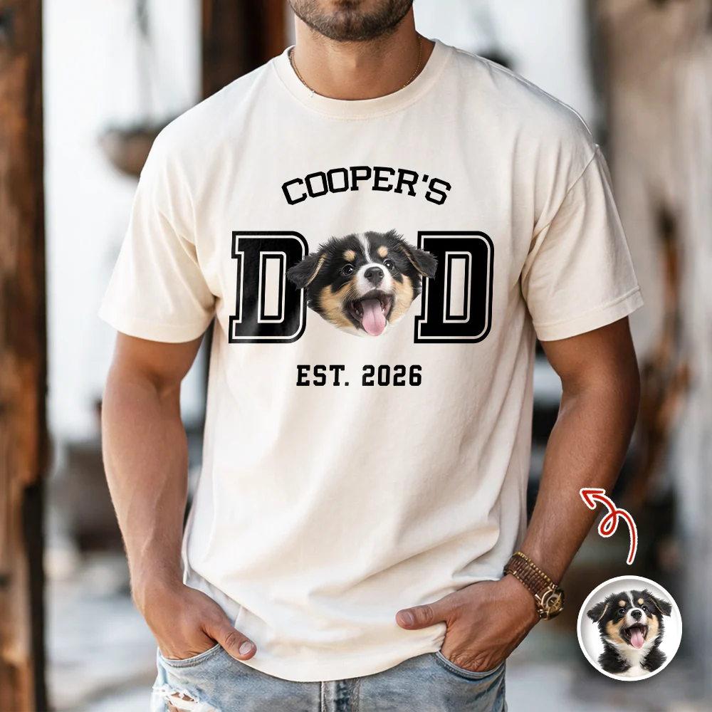 Custom Photo Dog Cat Dad Est Comfort Shirt Gift For Pet Lover HA75 921424 - Image 4