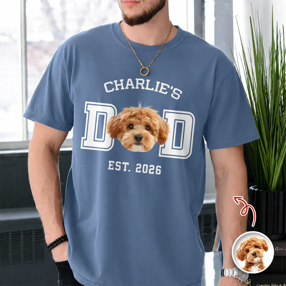 Custom Photo Dog Cat Dad Est Comfort Shirt Gift For Pet Lover HA75 921424 - Image 5