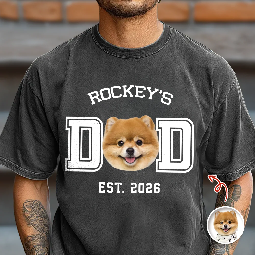 Custom Photo Dog Cat Dad Est Comfort Shirt Gift For Pet Lover HA75 921424 - Image 6