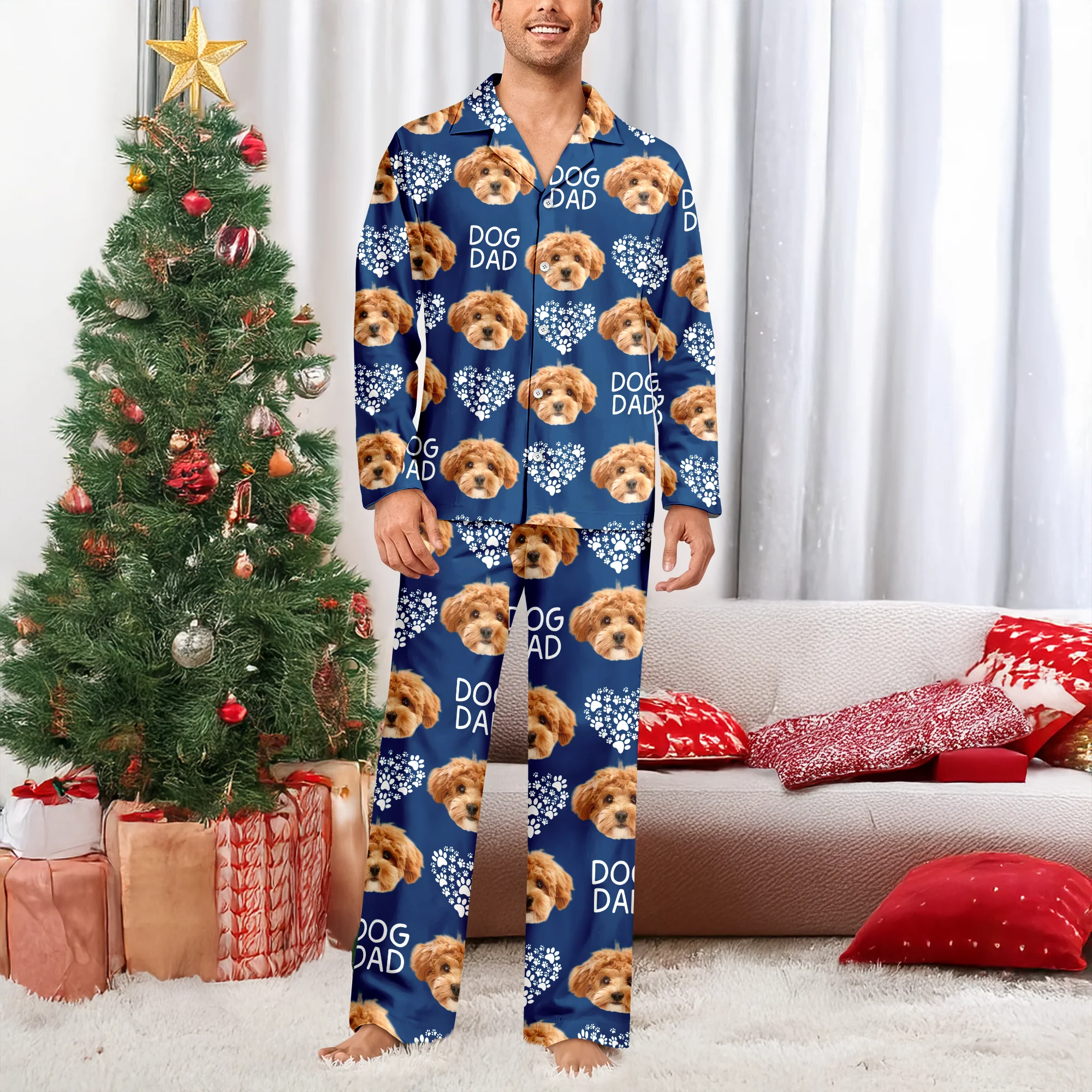 Custom Photo Dog Cat Mom Pajamas Gift For Dog Cat Lovers CH07 896886 - Image 4