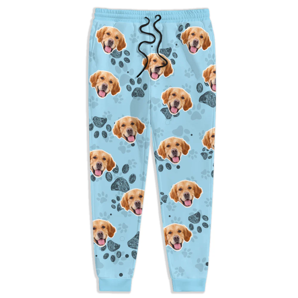 Custom Photo Dog Cat Paw Pattern Sweatpants HA75 892612 - Image 8