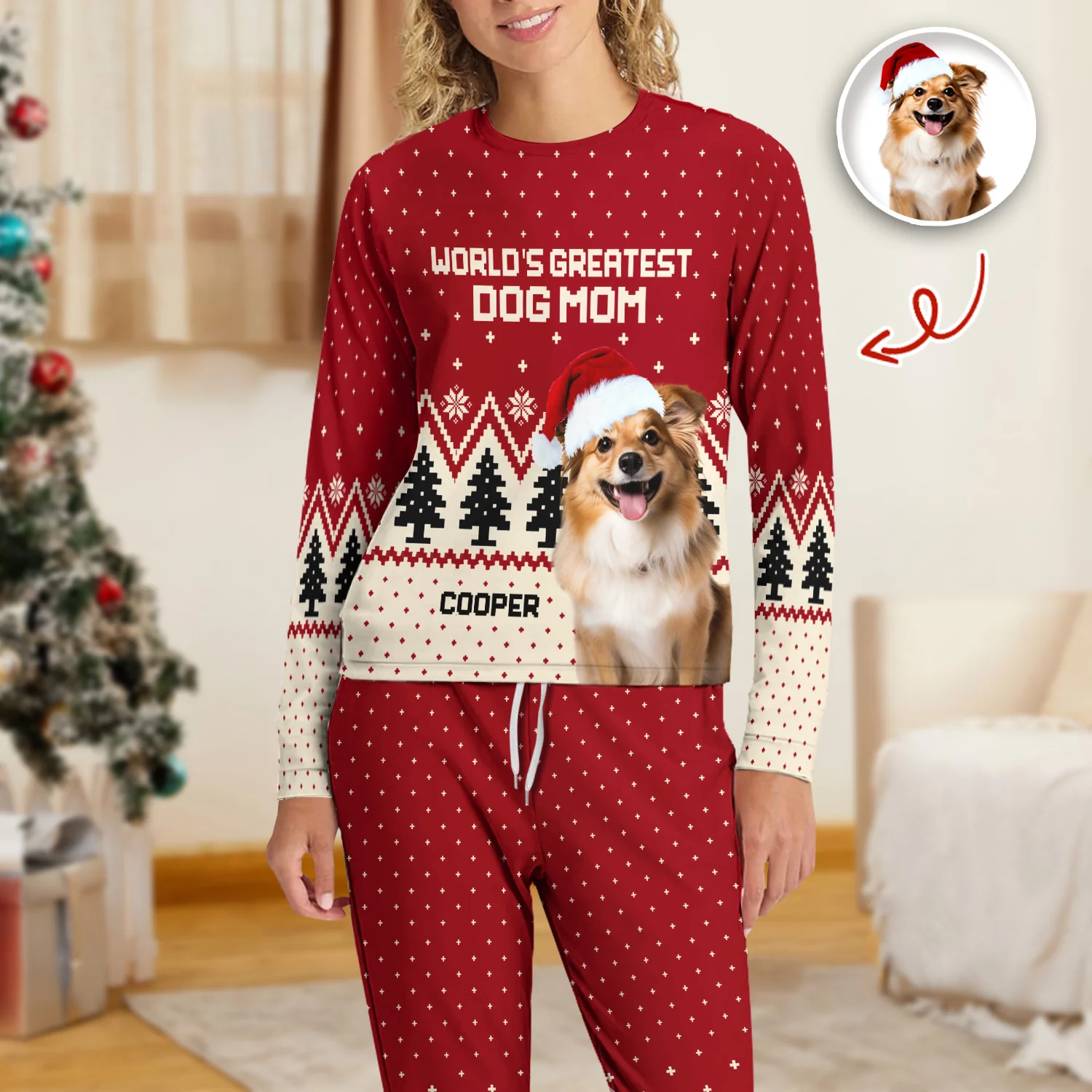 Custom Photo Dog Looking - Personalized Sleepwear For Dog Lovers LM32 895563 - Image 3