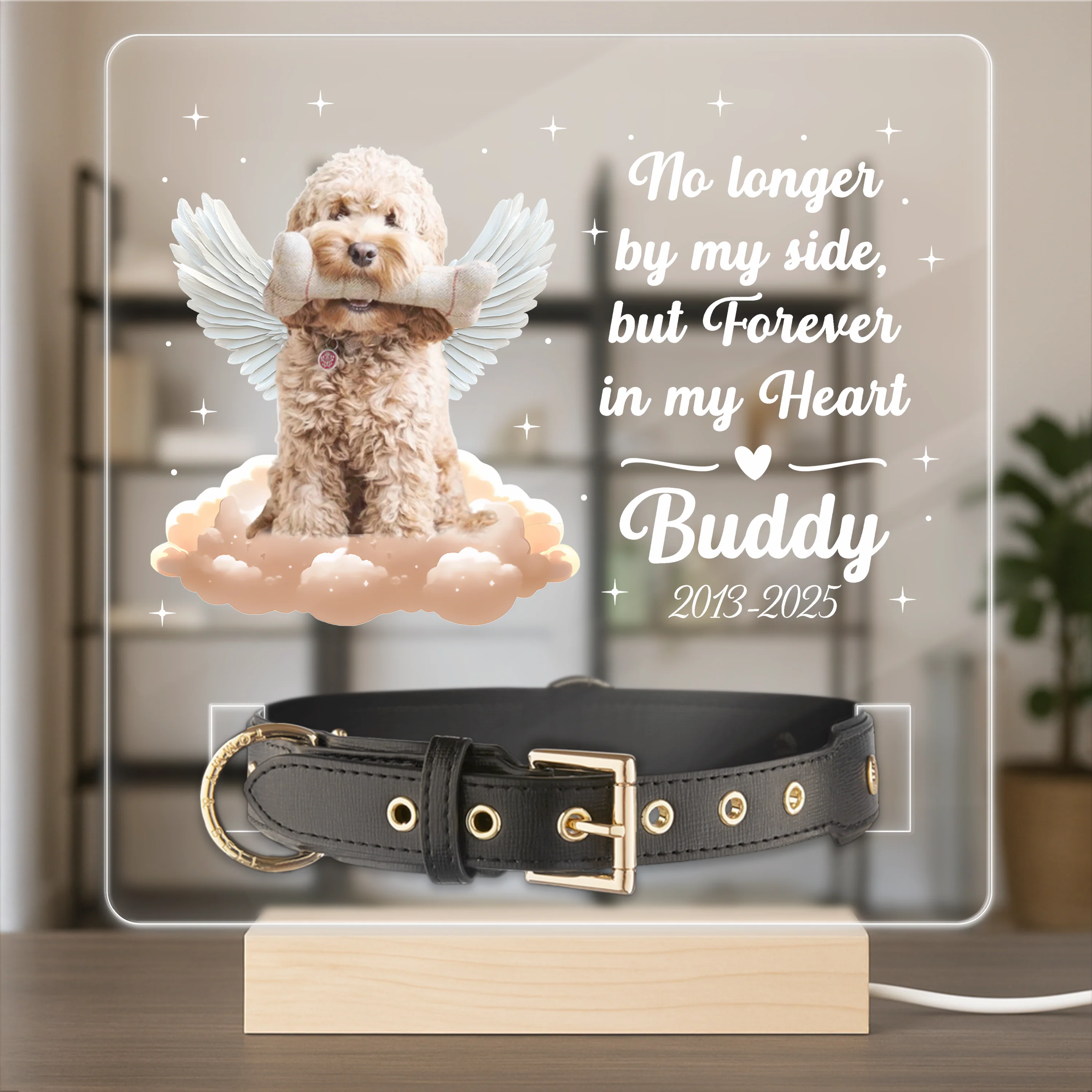 Custom Photo Dog Loss Memorial Acrylic Collar Frame CH07 896072 - Image 2