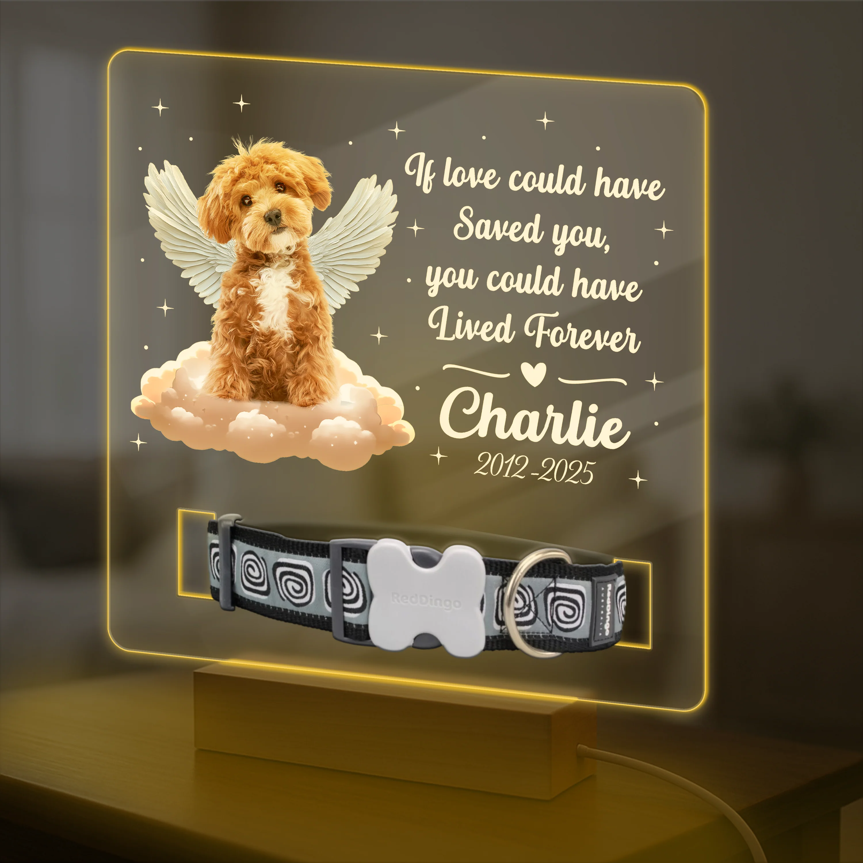 Custom Photo Dog Loss Memorial Acrylic Collar Frame CH07 896072 - Image 4