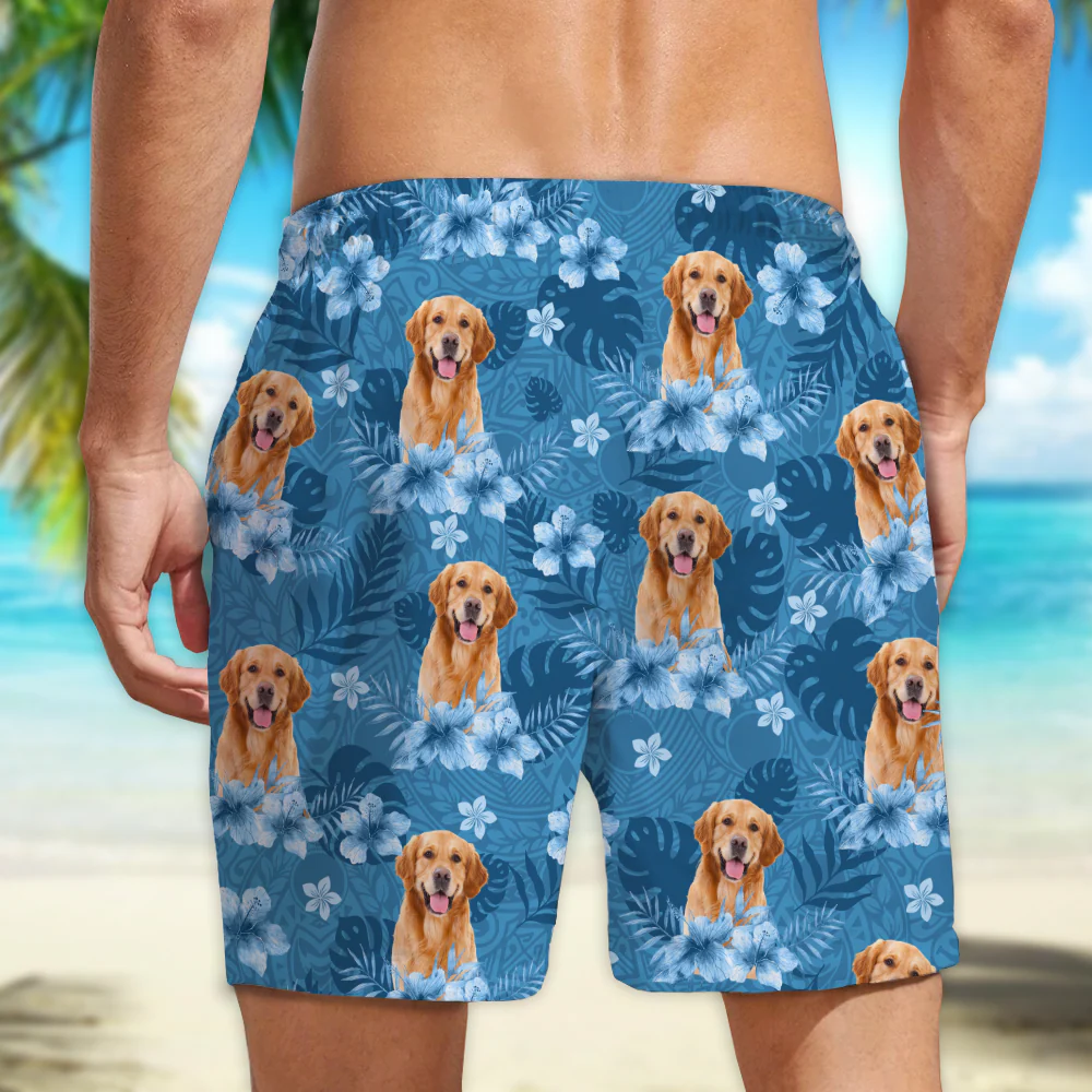 Custom Photo Dog Lovers Summer Tropical Vibe - Personalized Beach Short LM32 893687 - Image 8
