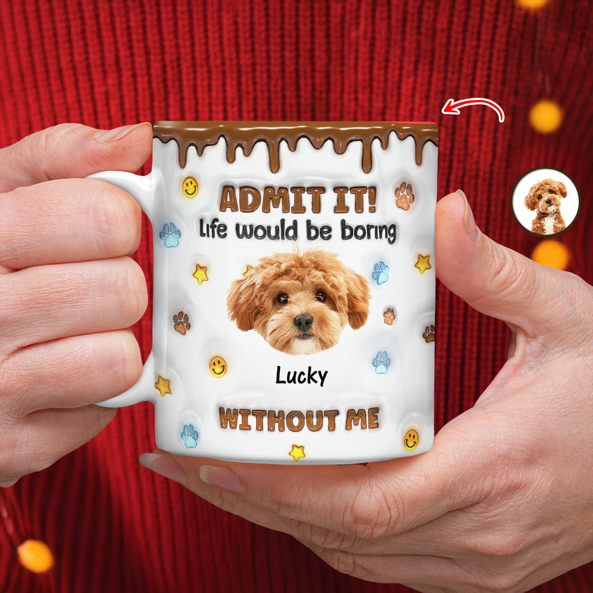Custom Photo Dog Mom Dad Life Must Have Us - Personalized Custom 3D Inflated Effect Mug HO82 894422 - Image 11