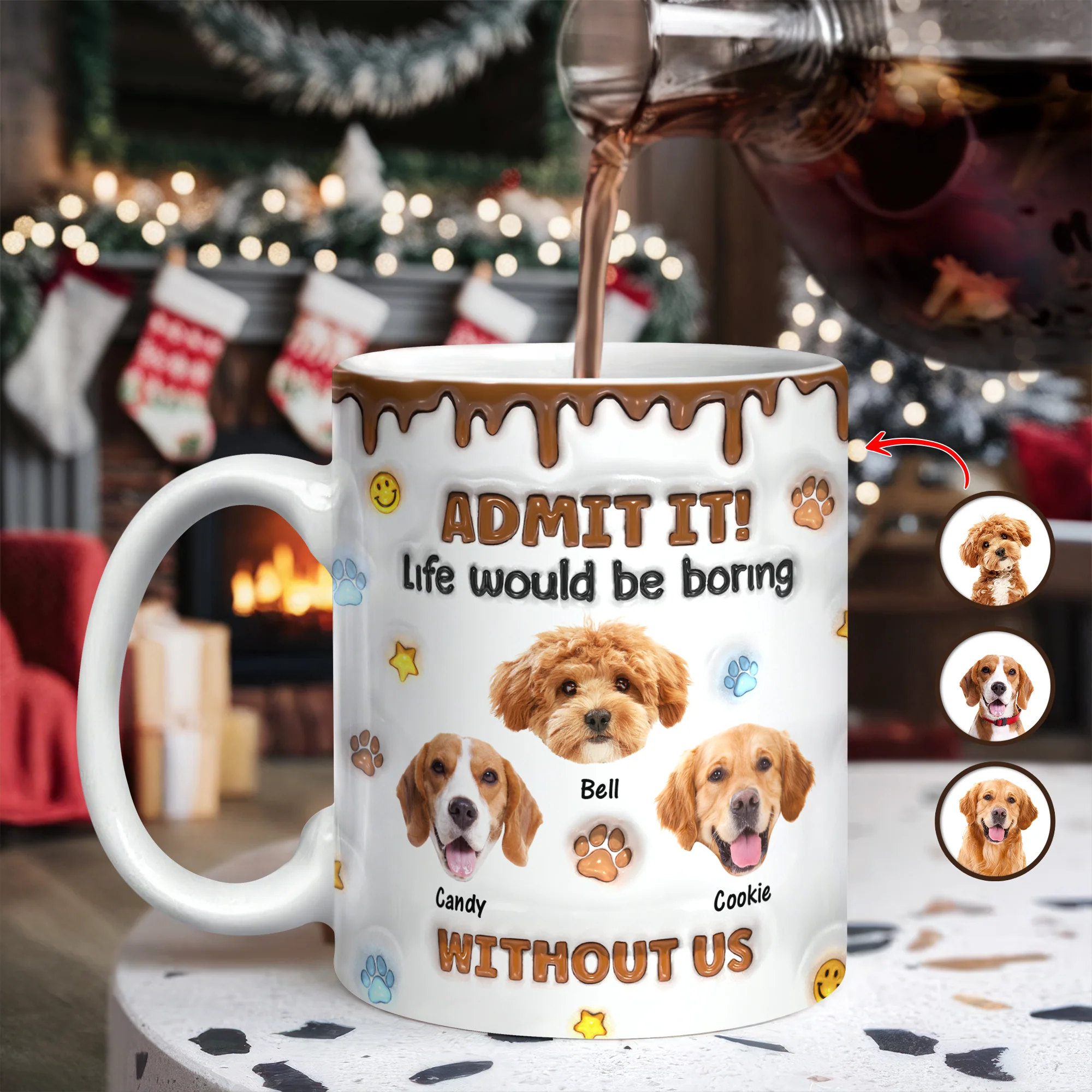 Custom Photo Dog Mom Dad Life Must Have Us - Personalized Custom 3D Inflated Effect Mug HO82 894422 - Image 13