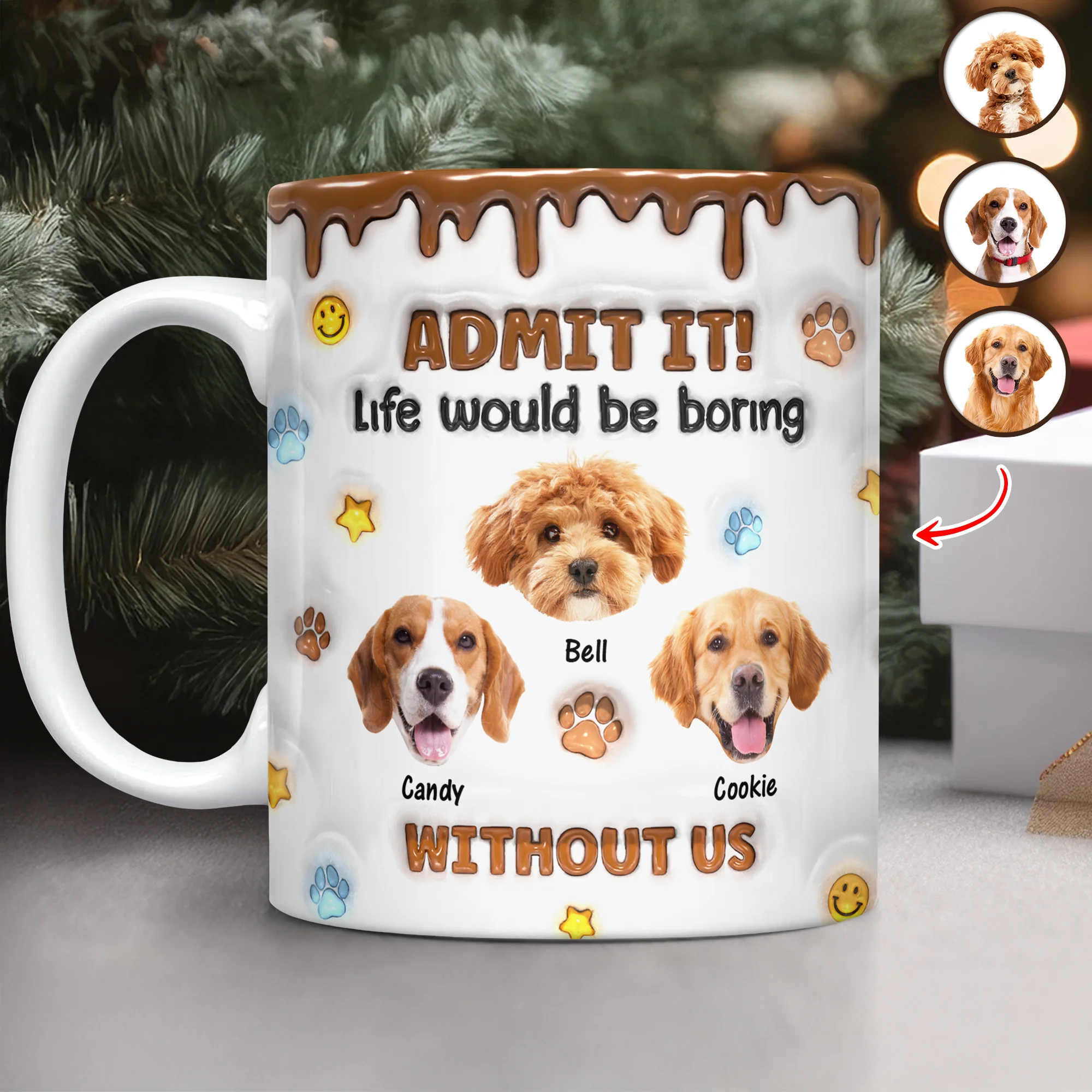 Custom Photo Dog Mom Dad Life Must Have Us - Personalized Custom 3D Inflated Effect Mug HO82 894422 - Image 4