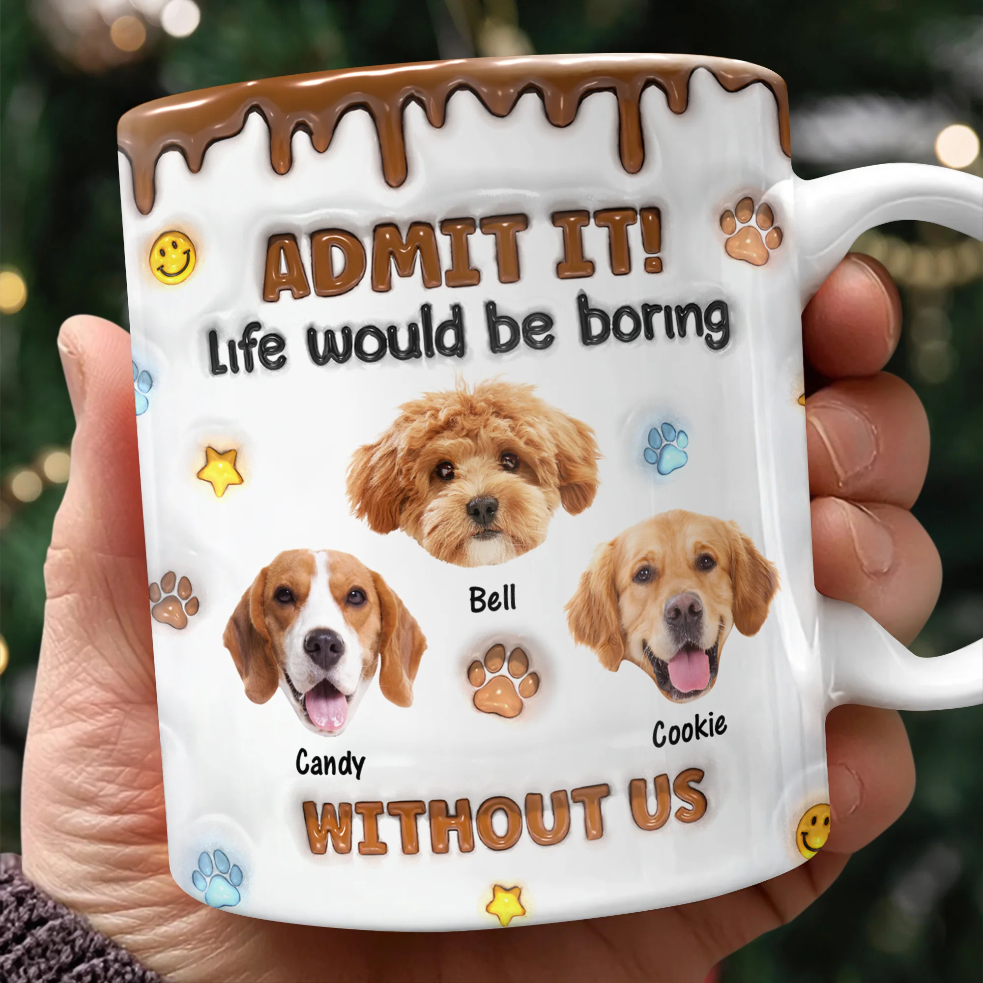 Custom Photo Dog Mom Dad Life Must Have Us - Personalized Custom 3D Inflated Effect Mug HO82 894422 - Image 5