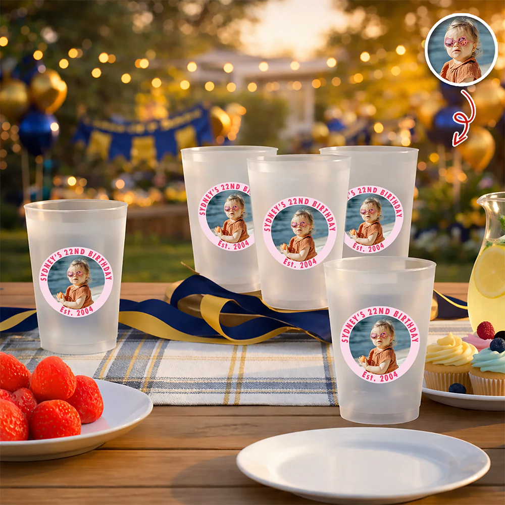 Custom Photo Drink Cups, Unique Party Favor, Birthday Decor HA75 921210 - Image 2