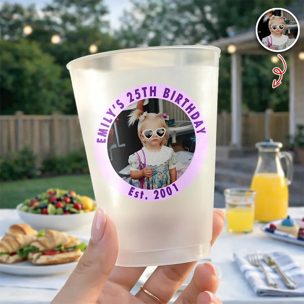 Custom Photo Drink Cups, Unique Party Favor, Birthday Decor HA75 921210 - Image 4