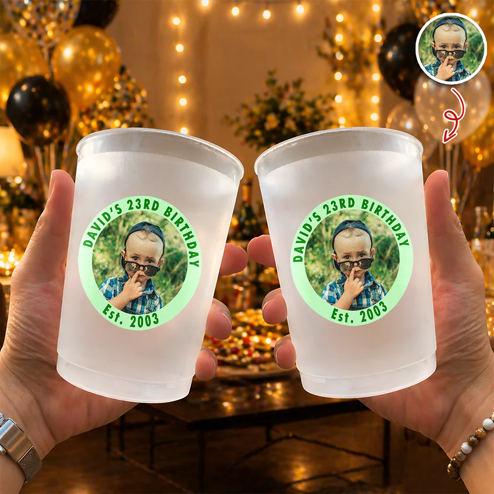 Custom Photo Drink Cups, Unique Party Favor, Birthday Decor HA75 921210 - Image 5