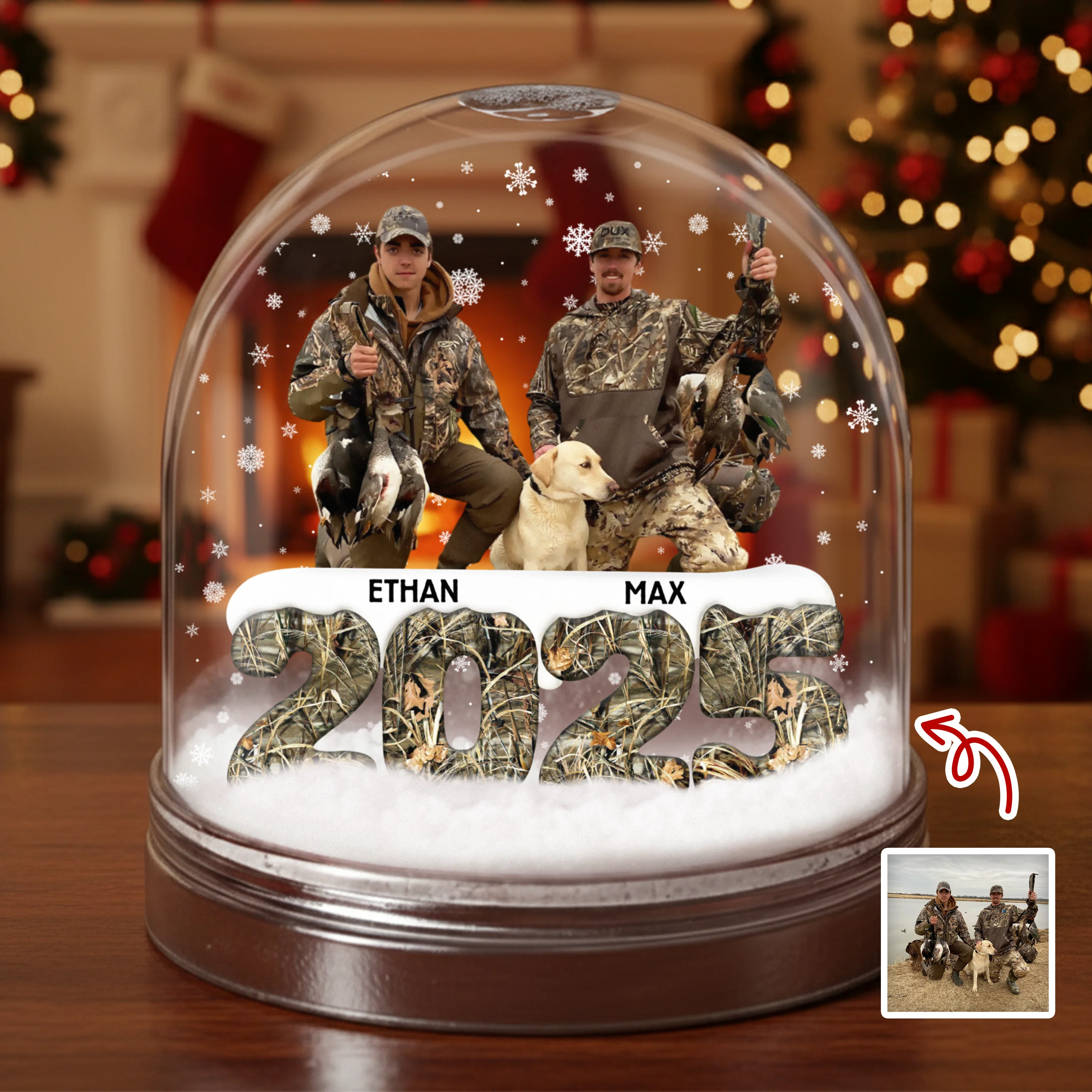 Custom Photo Duck Hunting Lovers Acrylic Snow Globe LM32 897245 - Image 5