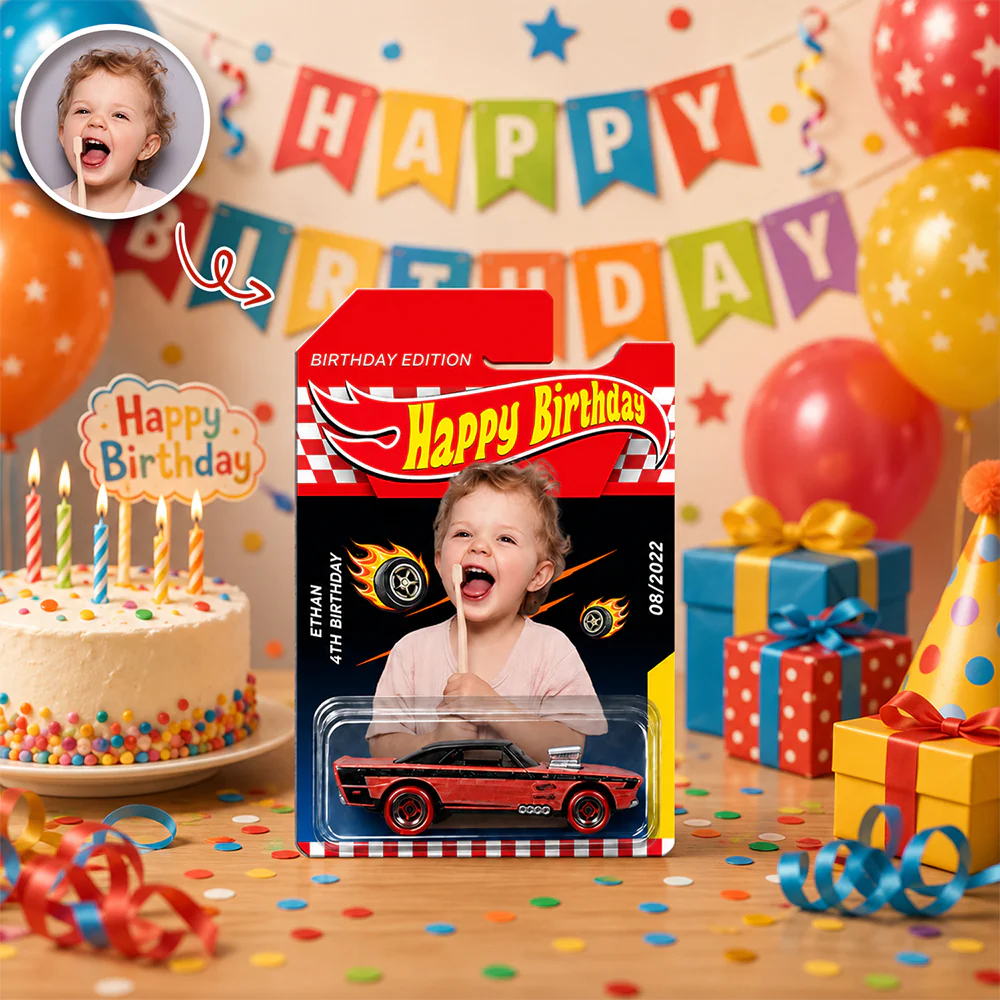 Custom Photo Editable Happy Birthday Wheels Gift For Kids CH07 911694 - Image 2