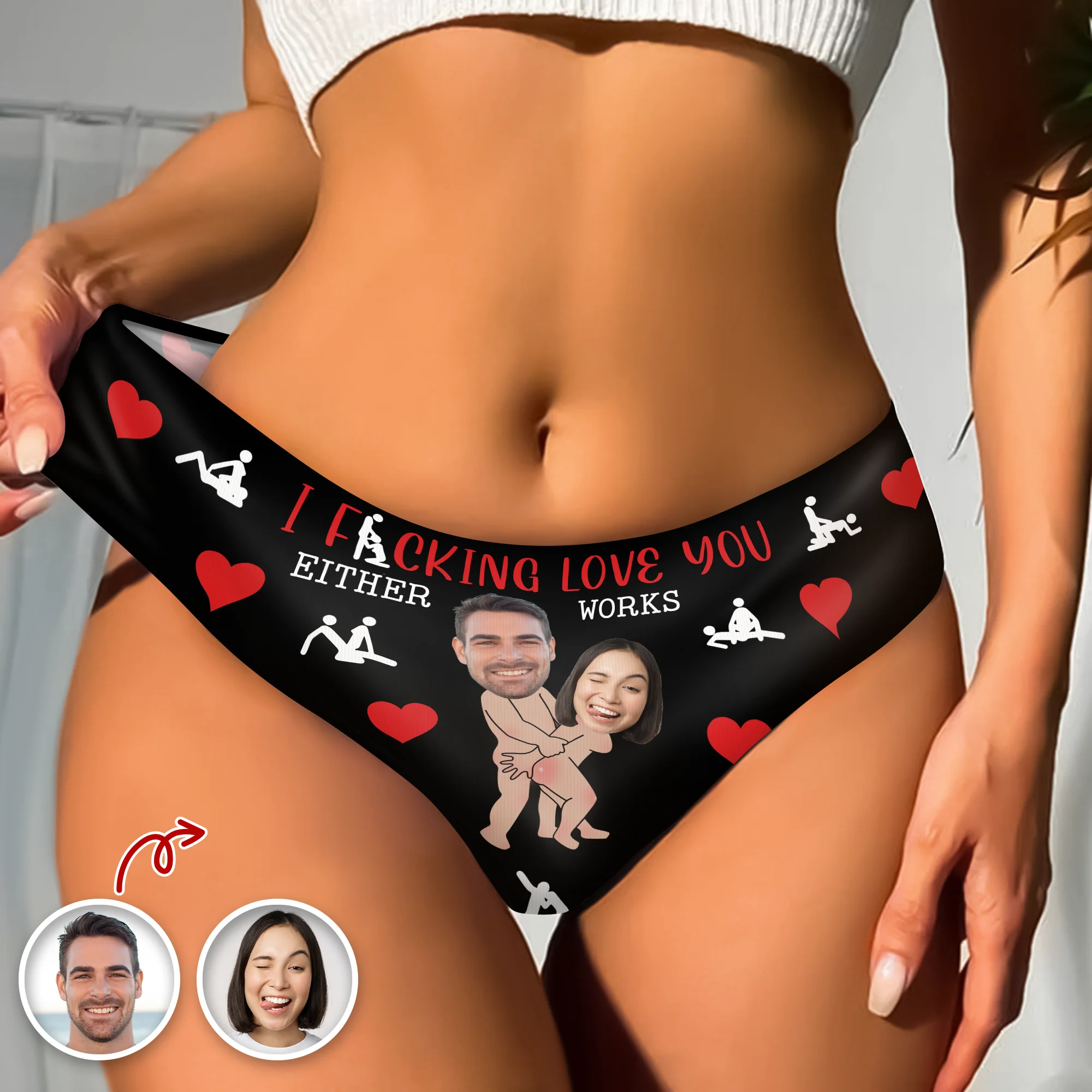 Custom Photo Face Underwear for Women Naughty Gift For Her CH07 910140 - Image 5