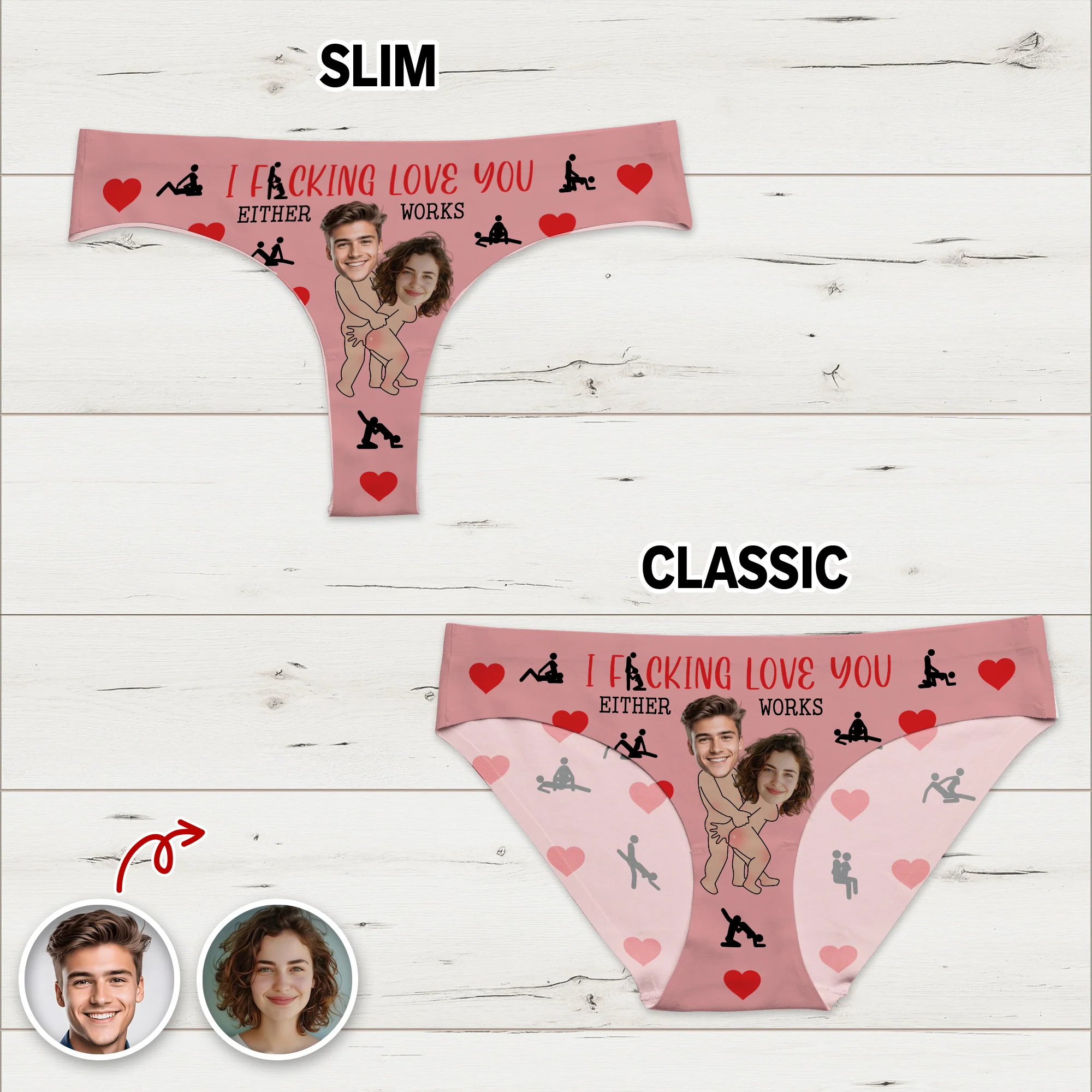 Custom Photo Face Underwear for Women Naughty Gift For Her CH07 910140 - Image 8