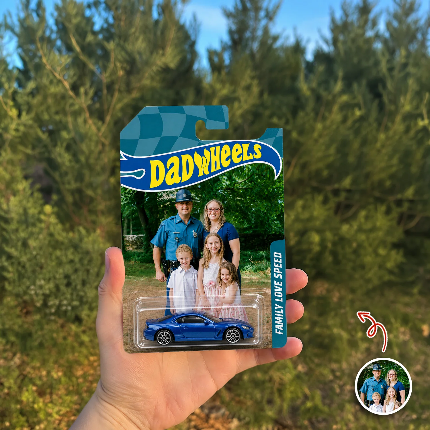 Custom Photo Family Love Speed Dad Wheels LM32 669159 - Image 5