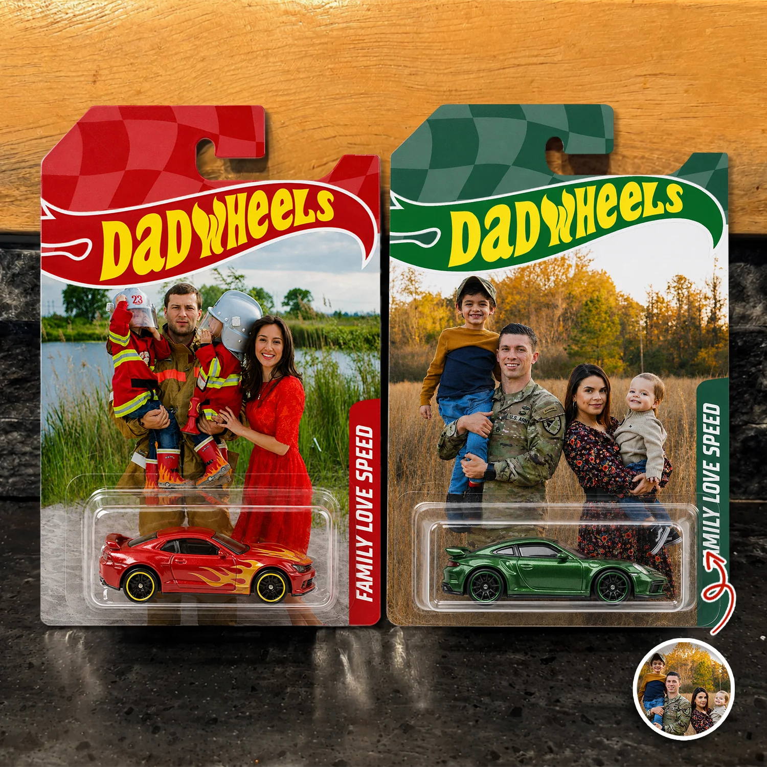 Custom Photo Family Love Speed Dad Wheels LM32 669159 - Image 6